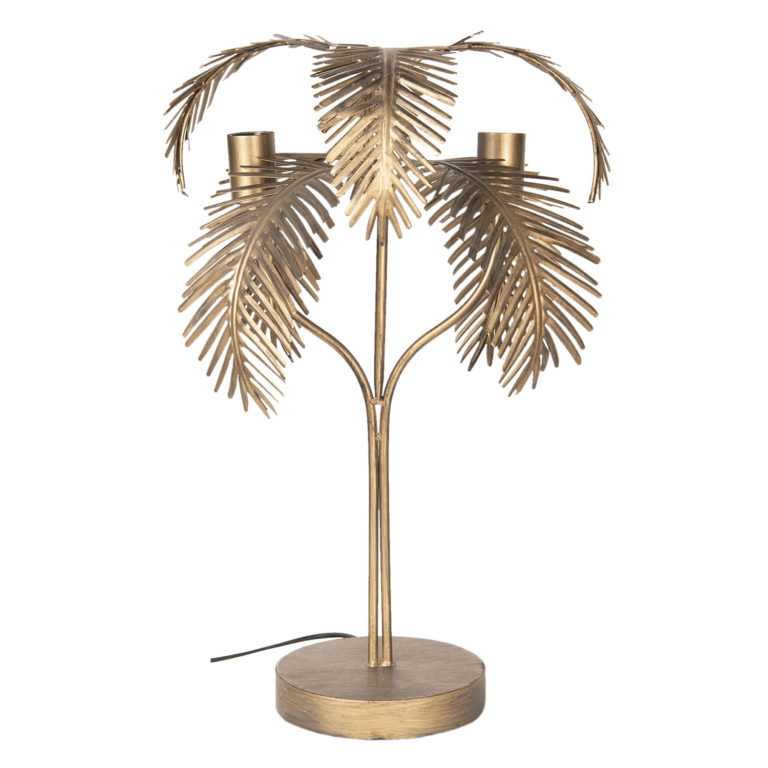 tafel lamp goud palmboom bladen exclusief Angelas Kroonjuweeltje